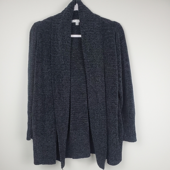 Seven7 Sweaters - Seven7 Black Super Soft Chenille Cardigan Large